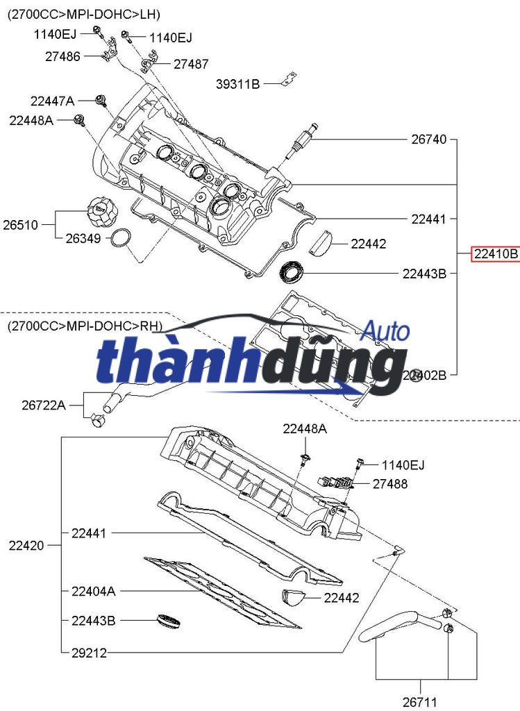 NẮP DÀN CÒ HYUNDAI TERRACAN 2005 NẮP DÀN CÒ HYUNDAI TERRACAN 2005