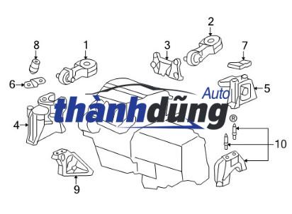 CAO SU CHÂN MÁY HỘP SỐ ACURA MDX 2011 CAO SU CHÂN MÁY HỘP SỐ ACURA MDX 2011 - Ảnh 3