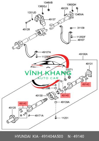 491404A000 | BI CHỮ THẬP XE HYUNDAI PORTER 2 491404A000 | BI CHỮ THẬP XE HYUNDAI PORTER 2 - Ảnh 3