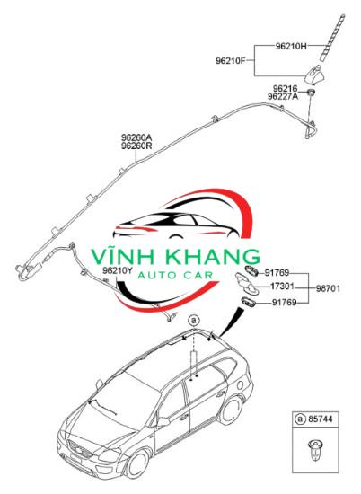 ĂNG TEN XE KIA K200 2018-2023 | 962104E500 ĂNG TEN XE KIA K200 2018-2023 | 962104E500