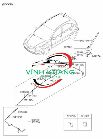 ĂNG TEN XE KIA K200 2018-2023 | 962104E500 ĂNG TEN XE KIA K200 2018-2023 | 962104E500