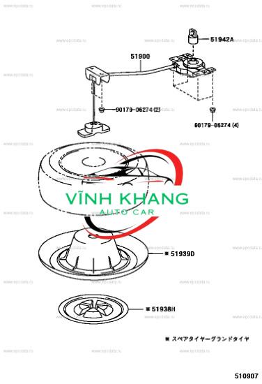 628004E010 | TREO LỐP DỰ PHÒNG KIA FRONTIER 628004E010 | TREO LỐP DỰ PHÒNG KIA FRONTIER - Ảnh 4