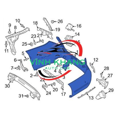CẢN SAU XE HYUNDAI ELANTRA 2016-2020 | 86611F2010