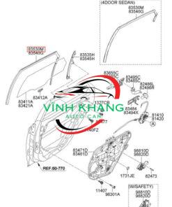 83410F2000 | KÍNH CÁNH CỬA HYUNDAI ELANTRA 2020 KÍNH CÁNH CỬA TRƯỚC PHỤ TOYOTA ALTIS 2014 | 6810302161