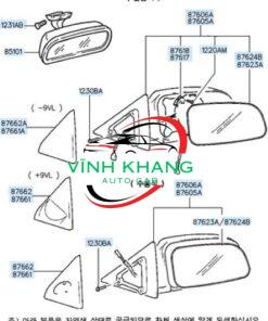 MẶT GƯƠNG CHIẾU HẬU TOYOTA FORTUNER 2020 - Ảnh 3
