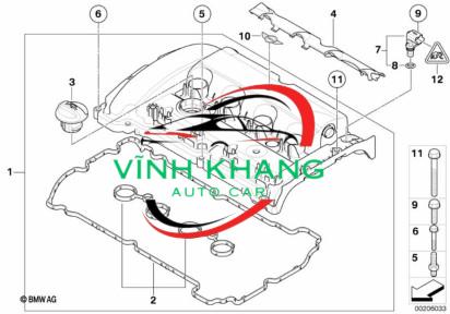 1260136010 | NẮP CHE ĐỘNG CƠ TOYOTA CAMRY 2013