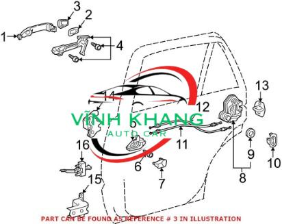 82661B4201 | TAY MỞ CỬA NGOÀI HYUNDAI I10 2016-2022 TAY MỞ CỬA NGOÀI MẠ ISUZU DMAX 2015 | 898176471C