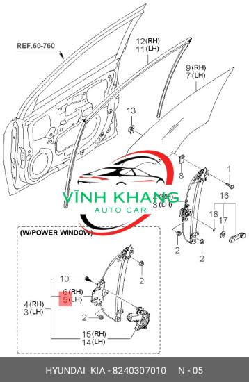 0K2A3-59560A | COMPA LÊN KÍNH KIA SPECTRA 2005 0K2A3-59560A | COMPA LÊN KÍNH KIA SPECTRA 2005