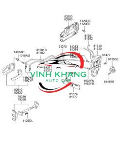 814202S000| Ổ ngậm khóa cửa sau HYUNDAI TUCSON 2012 - Ảnh 3