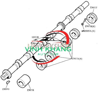 0K65A12421A | TRỤC CAM XẢ KIA K3000 0K65A12421A | TRỤC CAM XẢ KIA K3000 - Ảnh 5