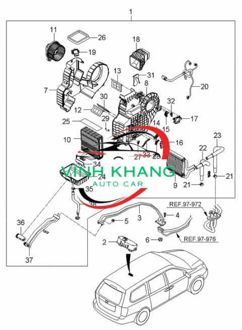 27150-EY00A - TRỞ QUẠT ĐIỀU HÒA NISSAN QASHQAI 2011-2016 trở quạt dàn lạnh