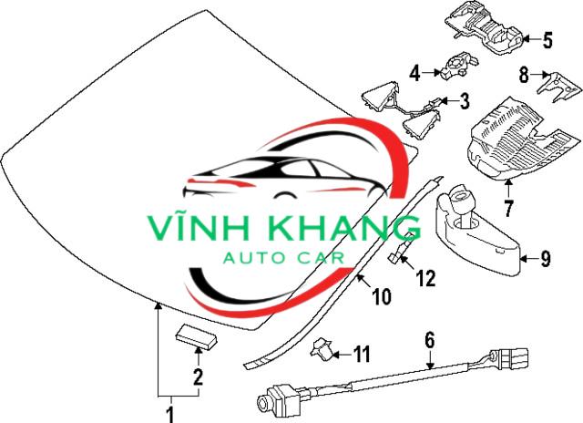 KÍNH CHẮN GIÓ LEXUS RX450H nẹp kính chắn gió