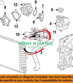254125A850 | ỐNG NƯỚC KÉT NƯỚC XE HYUNDAI COUNTY - Ảnh 4