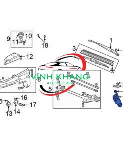 MÔ TƠ GẠT MƯA XE TOYOTA HILUX 2011 | 851100K021 - Ảnh 5