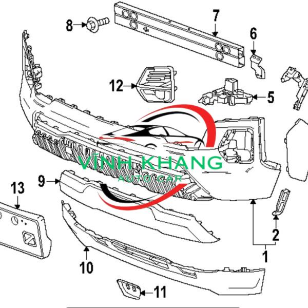 HƯỚNG GIÓ KÉT NƯỚC XE CHEVROLET COLORADO 2013-2020 | 52073387 HƯỚNG GIÓ KÉT NƯỚC XE CHEVROLET COLORADO 2013-2020 | 52073387 - Ảnh 5