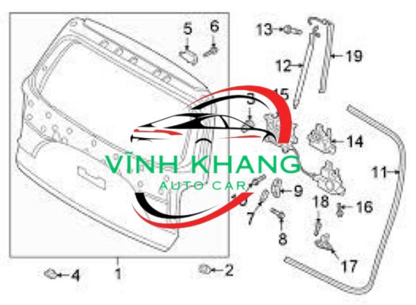 Ổ NGẬM CỐP HẬU XE TOYOTA VELOZ 2021-2026 | 69350BZ250 Ổ NGẬM CỐP HẬU XE TOYOTA VELOZ 2021-2026 | 69350BZ250