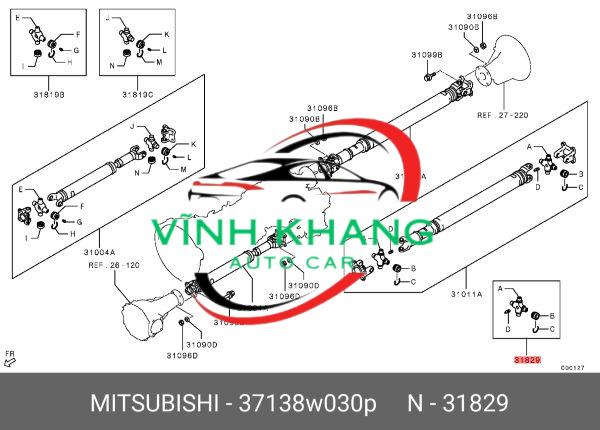 BI CHỮ THẬP XE MITSUBISHI TRITON 2015-2022 | 37138W030P BI CHỮ THẬP XE MITSUBISHI TRITON 2015-2022 | 37138W030P - Ảnh 4