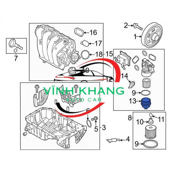 NẮP CỐC LỌC DẦU XE KIA SORENTO 2021-2025 | 263152J000 NẮP CỐC LỌC DẦU XE KIA SORENTO 2021-2025 | 263152J000 - Ảnh 4