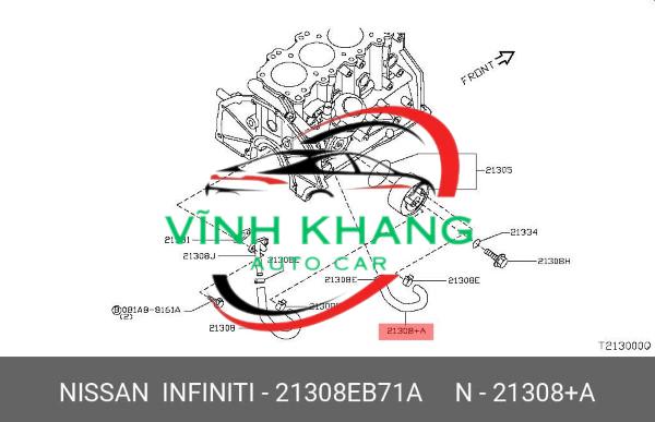 ỐNG NƯỚC ĐỘNG CƠ XE NISSAN NAVARA 2006-2015 | 21308EB71A